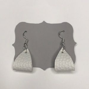 Rolled Faux Leather Earrings